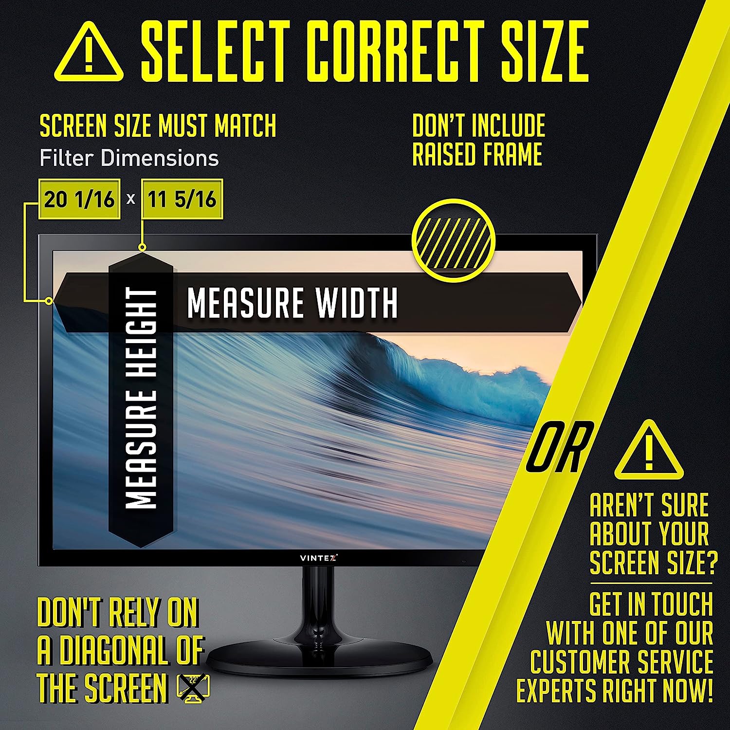 Monitor Gold Privacy Screen Filter 23 Inch 16:9