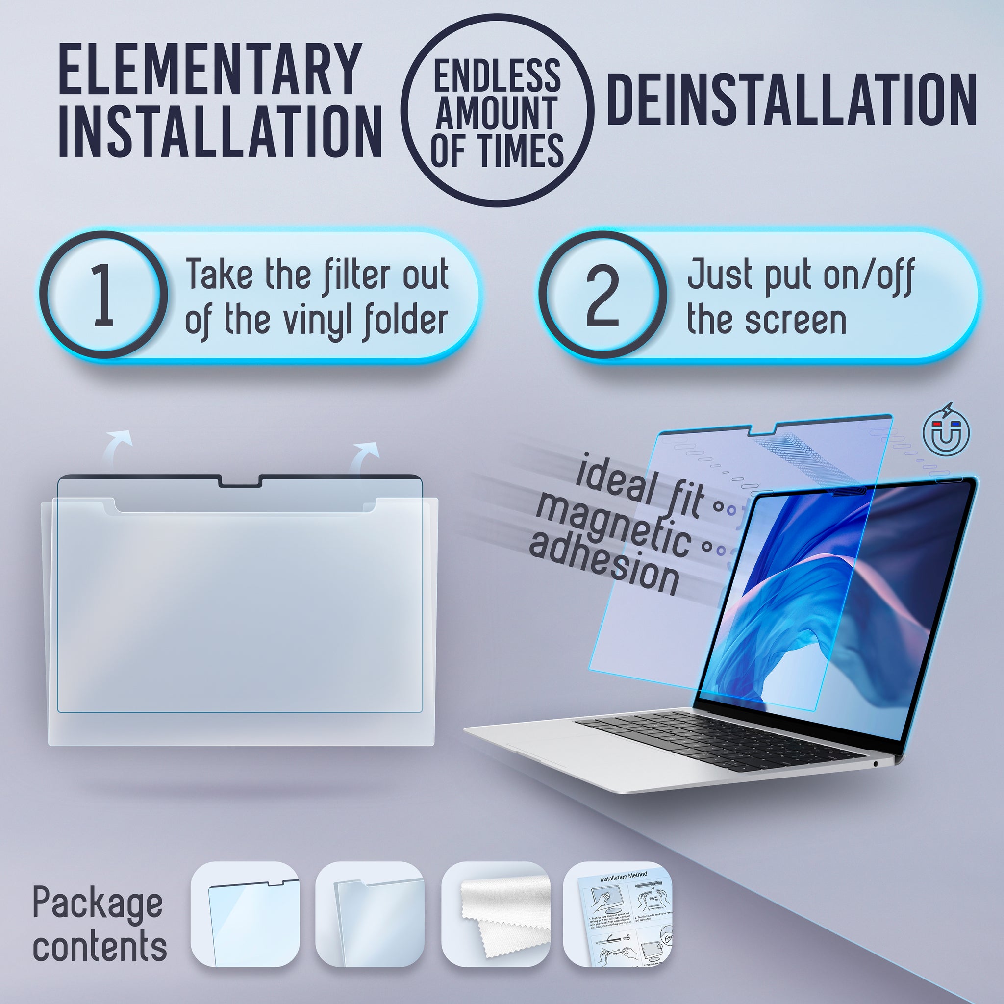 Proteggi Il Tuo MacBook Air Con Stile! Pellicola Anti-Luce Blu 13,6 Pollici Per A2681 (M2) – Antiriflesso E Zero Bolle