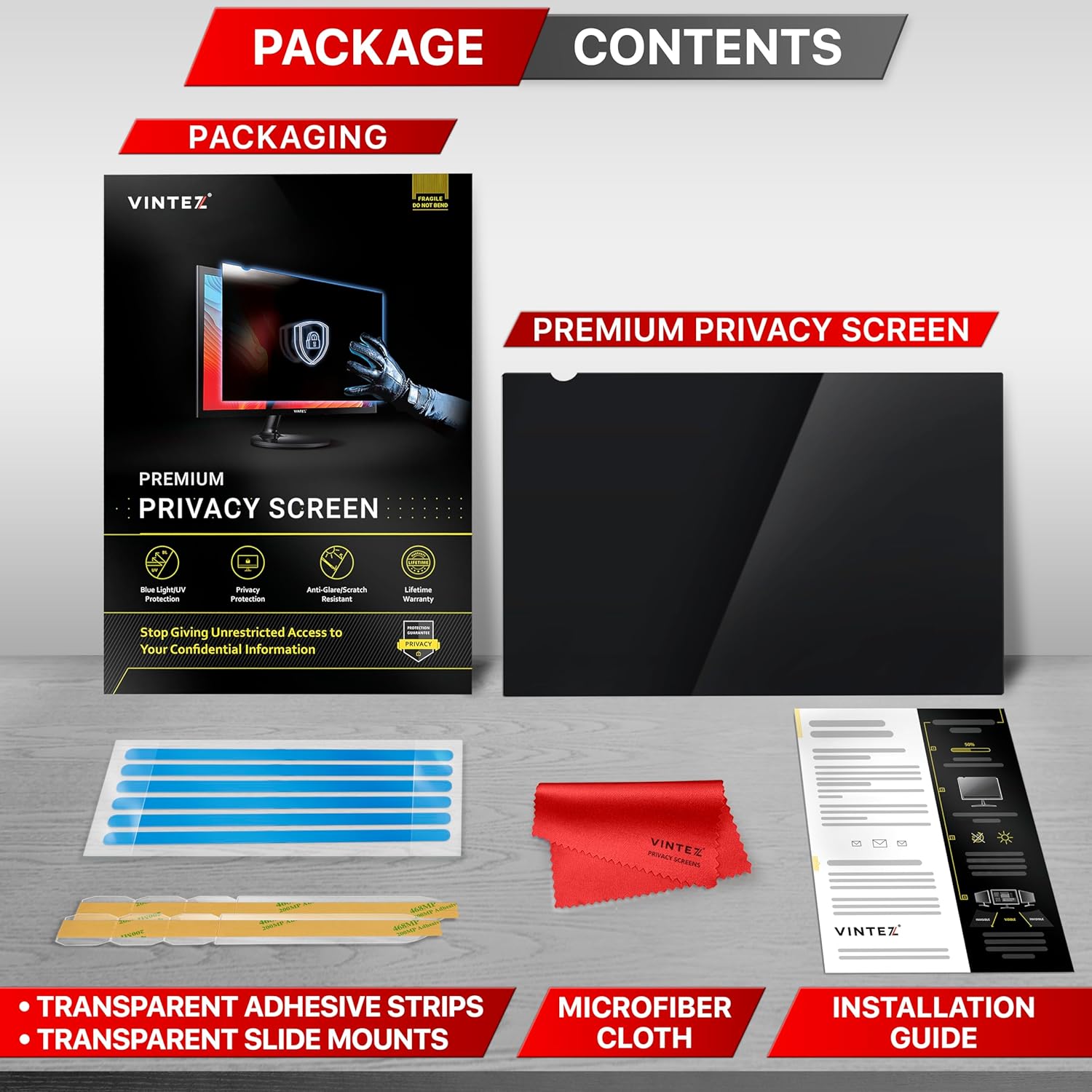 Display Privacy Screen Monitor Privacy Screen – Vintez Technologies
