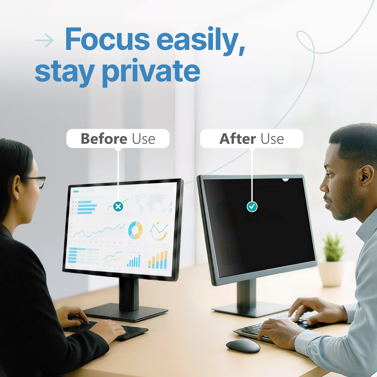 Prviacy Screen Computer VINTEZ 30 Inch 16:10 Privacy Screen for Computer Monitor and Laptop ...